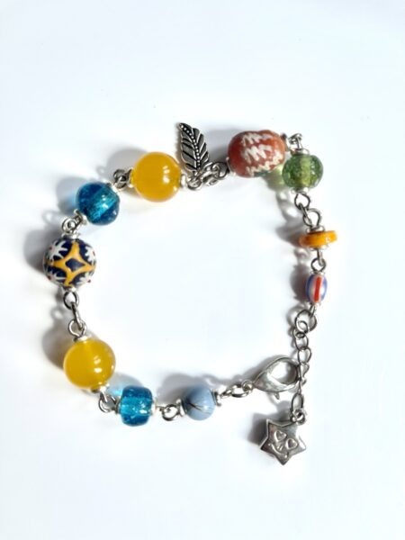 Yellow Mixed Bracelets and nature Charms