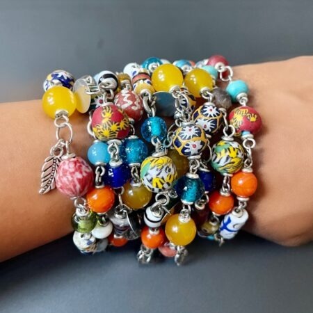 Bracelets, Handmade Beaded multicoloured bracelets, Africa Jewellery longer