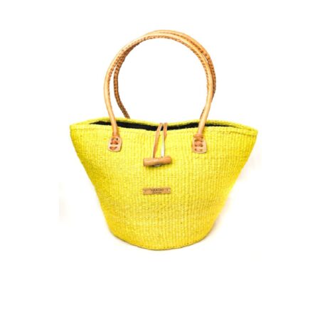 Yellow Sisal Handmade Shopping Bag